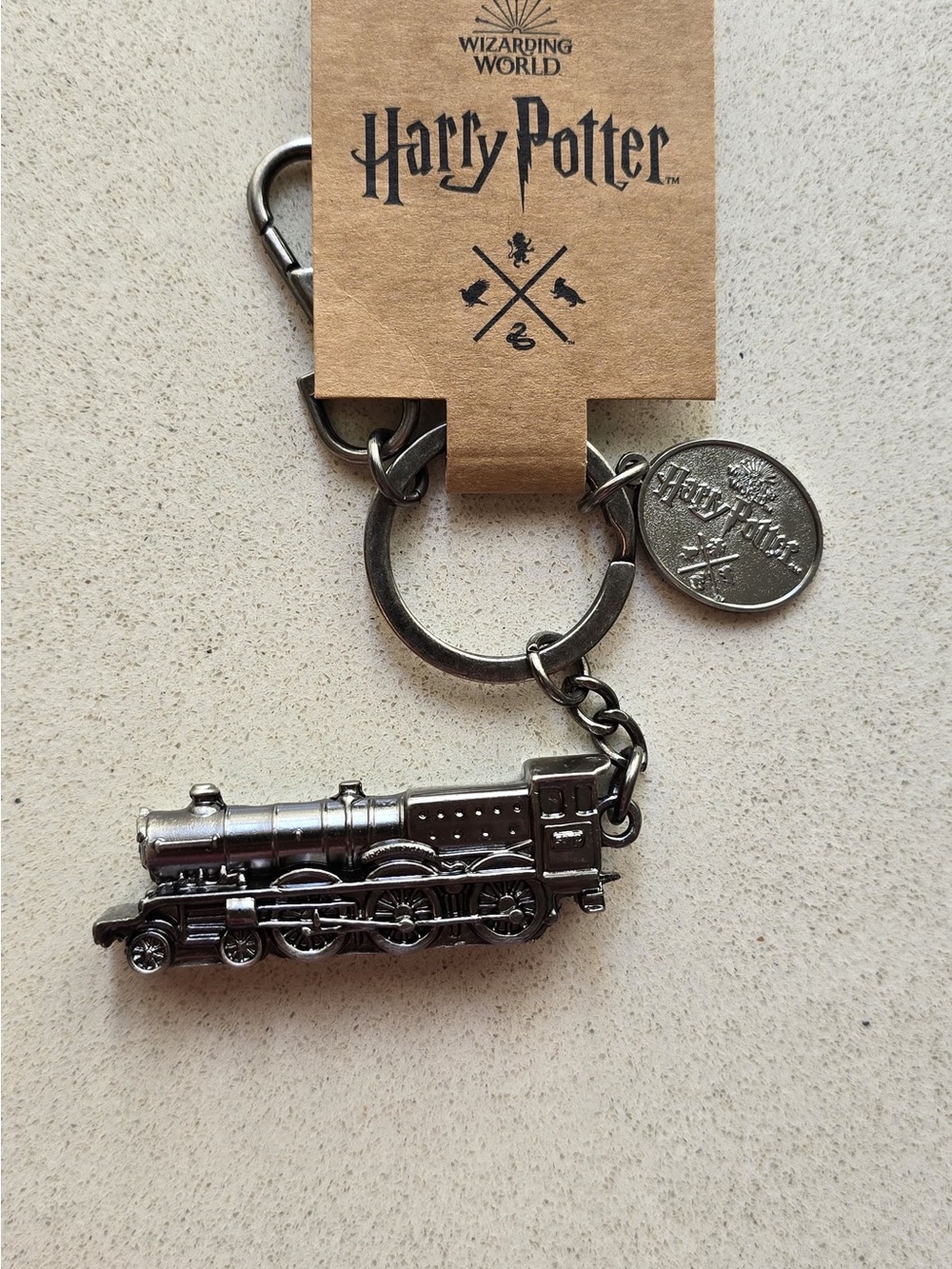 Warner Bros. Metallic Hogwarts Express Train Keychain - Silver Tone